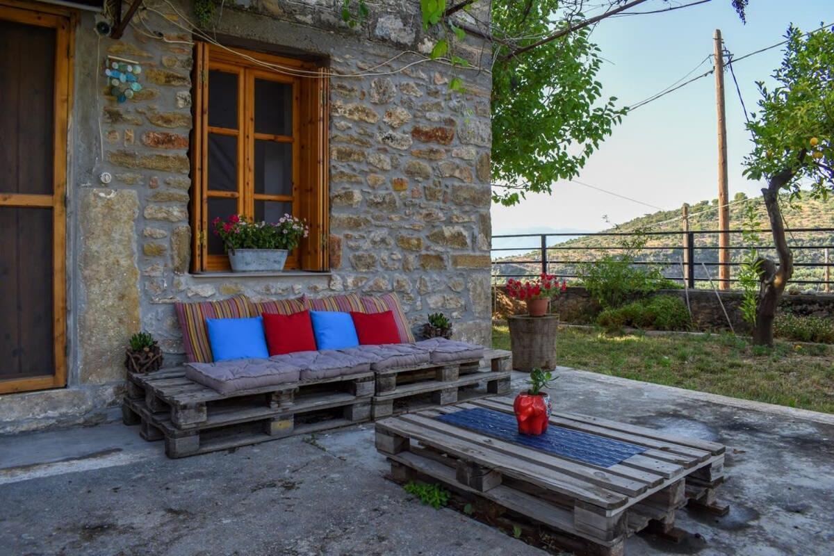 Coastal Stone Residence With Spectacular Scenery Kitriaí المظهر الخارجي الصورة
